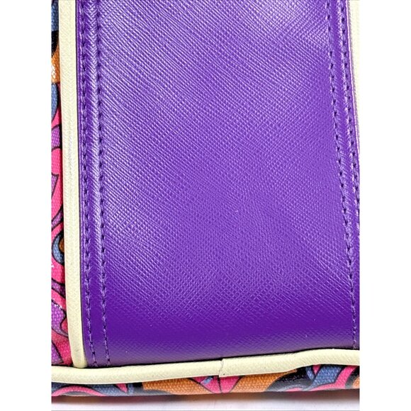 Double Dutch Club Pink Purple Floral Vinyl Laptop Bag Strap Handle - Picture 4 of 11